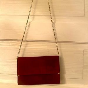 Ferragamo red suede purse